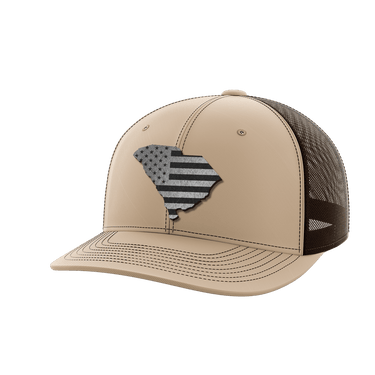 South Carolina United Hats Hat Greater Half Khaki/Coffee Black Leatherette South Carolina